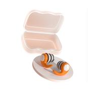 Tappi per orecchie in silicone per la riduzione del rumore - Riutilizzabili, confortevoli, perfetti per dormire, studiare e viaggiare Orange