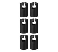 Tappi per Pali da 32mm, Set da 6 o 12 Pezzi, Accessori di Sicurezza in plastica Resistente alle intemperie, Colore Nero, 6 Pezzi