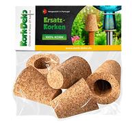 Tappi per palline di rose, adatti per vetro Lauscha, confezione da 5 pezzi, set di sughero per bastoncini di rose, tappi di ricambio per palline da giardino | sughero per vetro Lauscha | decorazione e