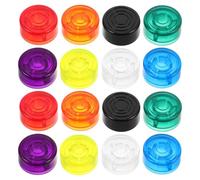 Tappi per Pedale per Chitarra 16 Pezzi, Copertura Interruttore | Plastico, Misura Interna 21x9.6 Mm, 8 Colori Assortiti, Fit Sicuro per Live e Performance