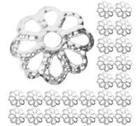 Tappi per Perline a Fiore in Metallo per Amici DIY 1200 Pezzi | Argento, Forma Floreale Delicata, Facili da Usare e Multifunzione, per Bracciali e Gioielli Fatti a Mano