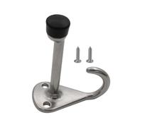 Tappi per porte da parete - Heavy Duty Coat Hook, Cylindrical and Pyramid Shape Rubber Stopper con gancio | Stainless Steel Anti-Collision Blocker for Bathroom, Bedroom, Apartment, RV and Room