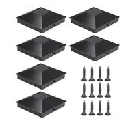 Tappi per postali per recinzioni - 4 x 4 coperture di protezione | Decking Post Top | 6 pezzi impermeabili - Superficie smerigliata durevole | Set di cappelli postali | Legno dopo la protezione della