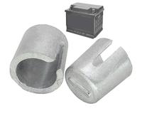 Tappi per terminali della batteria, 2 adattatori per batteria auto, coperture multiuso in lega di piombo, manicotti a catodo anodo per riparazione post batteria