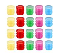 Tappi per Valvole Luminescenti al Buios - 20 copri valvola luminescenti al buio per ruote, Coperchio ermetico per stelo ruota | Per Auto, Moto, Fuoristrada, Corsa, Spostamenti Urbani, Montagna