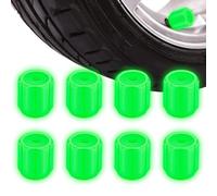Tappi per valvole pneumatici fosforescenti al buio - 8 Pezzi 8 mm Accessorio Decorativo Universale per Auto,Coprivalvole per pneumatici fluorescenti - per Moto Auto SUV Bici Motocicli Guida Notturna