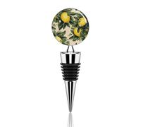 Tappi per vino al limone, tappi decorativi in lega di zinco, tappi riutilizzabili a prova di perdite, regali di vino per bar, feste, matrimoni