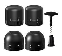 Tappi Per Vino Con Serratura Da 4 Pezzi, Apribottiglie Da 1 Pezzo, Tappo Per Champagne Sigillato, Mini Tappo Per Vino Fresco, Tappo Di Chiusura Rotante