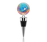 Tappi per vino in acciaio inox a forma di delfino blu, con chiusura ermetica, riutilizzabili, per mantenere freschi, a prova di perdite, per bar, matrimoni, cucina