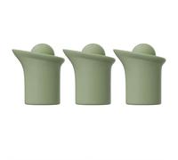 Tappi per vino in silicone, 3 pezzi, 2025, con guarnizione a 7 strati, sigillanti a prova di perdite, per birra, champagne, olio d'oliva, salsa di soia, casa, bar, cucina (verde)