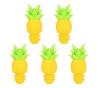 Tappi per vino in silicone da 5 a forma ananas per cucina, sala da pranzo e decorazione da bistrot Coperchio per la conservazione del vino