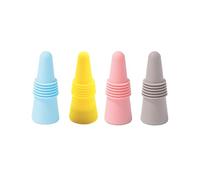 Tappi per vino in silicone, universali, riutilizzabili, per bottiglie di vetro, 4 pezzi