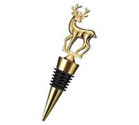 Tappi per Vino Natalizi - Tappo per Bottiglie di Vino Decorativo a Forma di Cervo - Sigillante Ermetico per Bevute per Home Bar per Bevande Aceto Olio Champagne