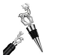 Tappi per Vino Natalizi - Tappo per Bottiglie di Vino Decorativo a Forma di Cervo | Sigillante Ermetico per Bevute per Home Bar per Bevande Aceto Olio Champagne