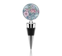 Tappi per vino sottovuoto divertente tappo per vino blu fiori stile vino tappi per bottiglie di vino a tenuta stagna tappi per risparmiare pompa di vino tappi riutilizzabili sigillanti per bottiglie