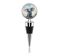 Tappi per vino sottovuoto divertente tappo per vino carino elefante gioca bolle Tappi per bottiglie di vino a prova di perdite Tappi per risparmiare pompa di vino Tappi riutilizzabili per bottiglie di