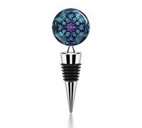 Tappi per vino sottovuoto divertente tappo per vino con motivo in vetro colorato Tappi per bottiglie di vino a prova di perdite Tappi per risparmiare pompa di vino Tappi riutilizzabili per bottiglie