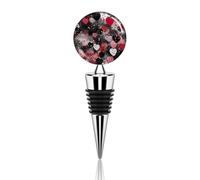 Tappi per vino sottovuoto divertente tappo per vino nero a pois cuore tappi per bottiglie di vino a tenuta stagna tappi per bottiglie di vino riutilizzabili sigillanti per mantenere il vino fresco