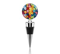 Tappi per vino sottovuoto divertenti tappi per vino pulsanti colorati Tappi per bottiglie di vino a prova di perdite Tappi per risparmiare pompa di vino Tappi riutilizzabili per bottiglie di vino per