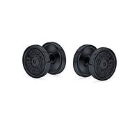 Bling Jewelry Tappi Piatto Neri a Manubrio Orecchini per Donne e Uomini Acciaio 316L 16G 12MM