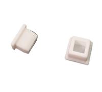 Tappi quadrati in gomma siliconica, 2 pezzi, neri/bianchi, resistenti allo strappo, tappi di chiusura in gomma siliconica a T (neri, 17,6 mm)(White,21.6mm)