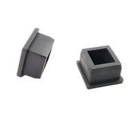 Tappi quadrati in gomma siliconica, 2 pezzi, neri/bianchi, resistenti allo strappo, tappi di chiusura in gomma siliconica a T (neri, 17,6 mm)(Black,21.6mm)
