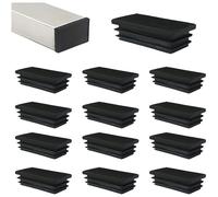Tappi quadrati Neri 60x40mm, plastica PE, 18 pezzi, protezione, mobili