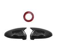 Tappi retrovisore auto 2 copri specchietti retrovisori laterali in fibra di carbonio, neri, adatti for Audi A4 B9 Quattro S Line A5 S5 RS5(Carbon fiber pattern)