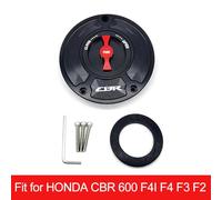Tappi serbatoio carburante in alluminio CNC for moto con chiusura rapida/adatti for HONDA CBR 600 F4I F4 F3 F2 Tappo del serbatoi(Silver and Red)