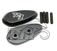 TAPPI SPECCHIETTI COPRI SPECCHIO YAMAHA R1 - COPPIA - NERI -SERIGRAFATI-NUOVI
