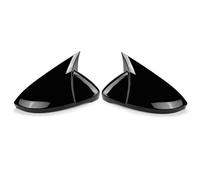 Tappi Specchietto Retrovisore Auto 2X Copri Specchietti Retrovisori Per Portiera Auto, Stile Corno Di Bue, Per VW Per Golf MK7 MK7.5 R GTI GTD 2014-2019(Nero lucido)