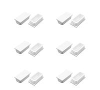 Tappi terminali 12 Pack bianco PP quadrato spine, 25X38MM | Spine bianche della mobilia dei pp per le vuote del tubo, sedie, strutture e posti del portone,