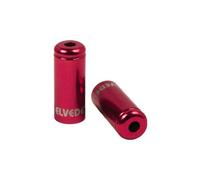 Tappi terminali per guaine freno elvedes in alluminio 5 0 mm rosso x10