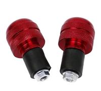 Tappi Terminali per Moto 2x 7/8" Tappi Per Manubrio Antivibranti Per Moto, Tappi Per Manubrio, 22 Mm, Nero/rosso(1)