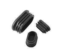 Tappi terminali per tubi di forma ovale Inserto per tappi Tappi per fori in plastica nera Tappo terminale Forhollow Asta appendiabiti in alluminio,recinzione,tavolo,sedie e gamba del mobile