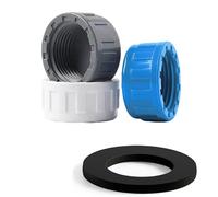 Tappi terminali per tubi in plastica con rondella, tappi di chiusura filettati femmina per tubi di scarico di cucina/bagno/lavanderia, guarnizione di scarico a prova di perdite bianco 63mm