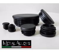 Tappi Tondi Alettati Plastica IN VARI FORMATI Puntali Gommini Copriforo Nero