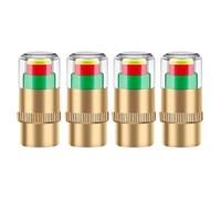 Tappi Valvola Manometro Set Da 4 Tappi Valvola Sensore Allarme 3 Colori | Manometro Pressione Aria Sensore Aria Stelo Auto, Monitor, Indicatore, Manometro, Auto