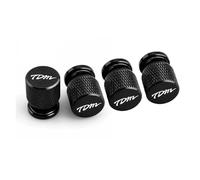 Tappi valvola pneumatici in lega Per TDM 850 TDM 900 Tutti gli anni Accessori 4 pezzi Tappi di copertura dello stelo della valvola del pneumatico in alluminio per moto(Black)