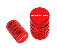 Tappi valvola pneumatici Per Ducati MONSTER 695 696 795 796 797 821 1200 1200S 1100/S EVO Tappo della Valvola della Ruota Del Veicolo Valvola della gomma della rotella Stem Caps Moto(Red)