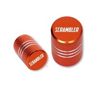 Tappi valvola pneumatici Per Ducati Scrambler 400 800 1100 Moto Accessorie CNC In Alluminio Ruota Stelo Della Valvola Della Gomma Ermetico Coperture Cap Tutti Gli Anni(Orange)