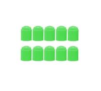 Tappi valvola Schrader Per Auto Moto Bici Pneumatici Valvole Per Pneumatici Anelli Coperture Antipolvere(Green 10pcs)
