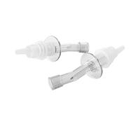 Tappi Versatori Set da 2, 2,5 × 10 cm in Polipropilene Trasparente con Beccuccio Salvagoccia, Riutilizzabili e Facili da Montare