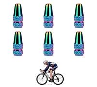 Tappino Valvola Presta, 6 Pezzi Presta Cappuccio, Tappi per Valvole per Bici, Coprivalvola Bici in Metallo, Tappi Ruote Bici Colori Iridescenti, Tappo Valvola, Cappucci Antipolvere Lega di Alluminio