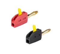 Tappo a banana da 4 mm, contatti placcati in oro, 32 A, capacità di corrente 4 mm, connettore a vite, attacco dopo l'altoparlante