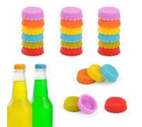 Tappo a Corona in Silicone Beer Savers Tappo per Bottiglia di Birra Riutilizzabile Coperchi di Risparmio di Vino Ecologici per Bottiglie di Vetro per Birra Bevande 24 Pezzi (6 Colori)