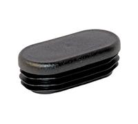 Tappo a Lamelle Ovale in Plastica (Polietilene), Inserto Alettato per Chiusura Tubi Ovali, Piedino per Sedie, Sgabelli, Tavoli - 35X20 - Nero - 5 pezzi - Plastic Hardware Store