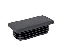 Tappo a Lamelle Rettangolare in Plastica (Polietilene), Inserto Alettato per Chiusura Tubi Rettangolari, Piedino per Sedie, Sgabelli, Tavoli - 70X30 - Nero - 5 pezzi - Plastic Hardware Store