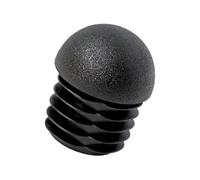 Tappo a Lamelle Testa a Sfera in Plastica (Polietilene), Inserto Alettato per Chiusura Tubi Tondi, Piedino per Sedie, Sgabelli, Tavoli - 25 - Nero - 5 pezzi - Plastic Hardware Store