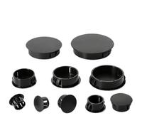 Tappo a scatto in nylon, 6 mm-100 mm, nero, rotondi, in plastica, tappi terminali per tubi, inserti per tubi, 7 mm-50 pezzi